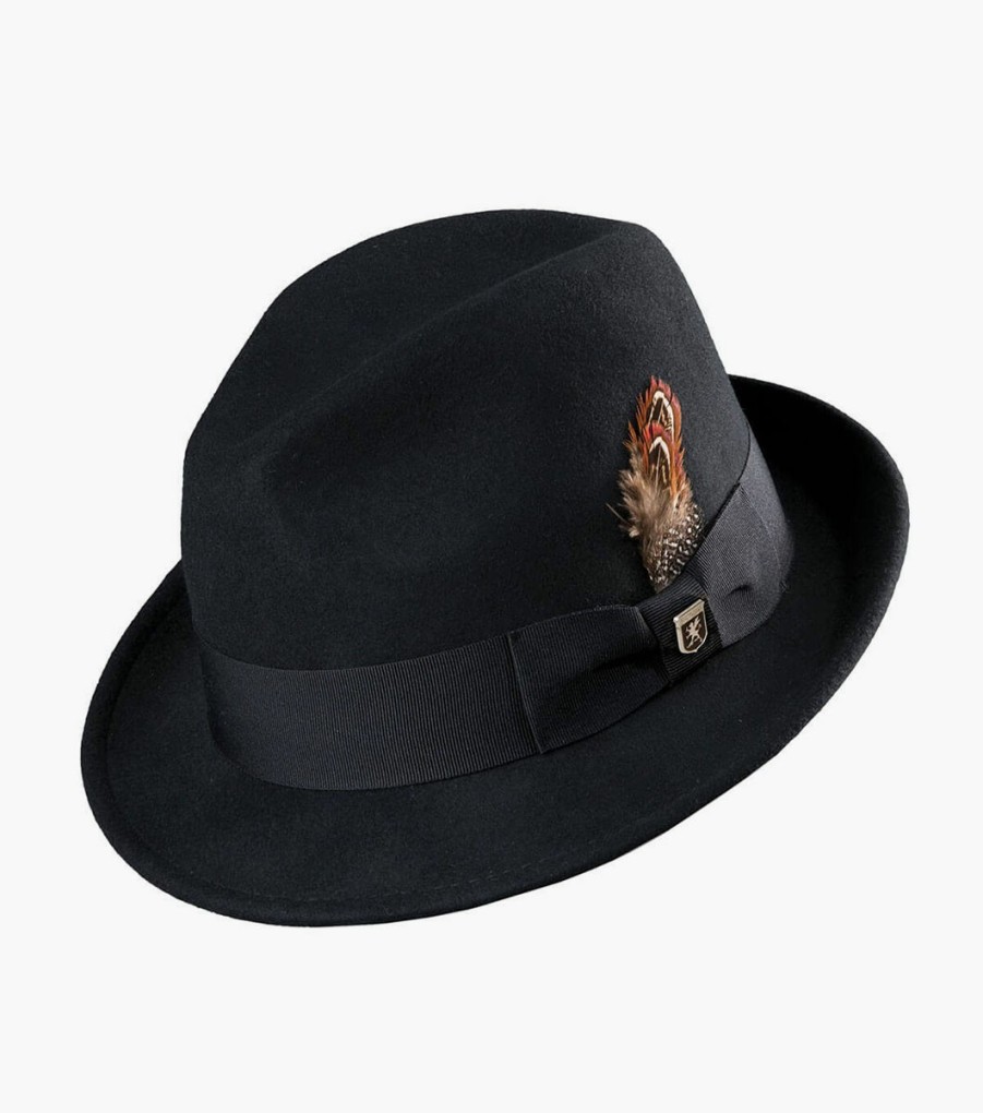 Hats | Stacy Adams Ari Fedora Wool Felt Pinch Front Hat