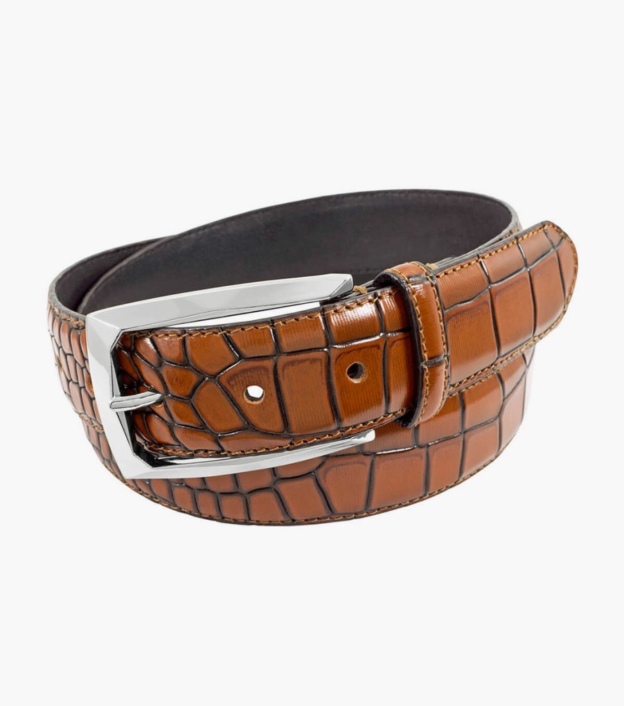 Belts | Stacy Adams Ozzie Xl Croc Emboss Belt