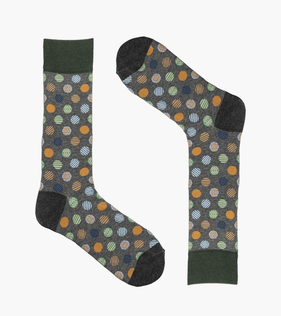 Socks | Stacy Adams Dots Men\\'S Crew Dress Sock