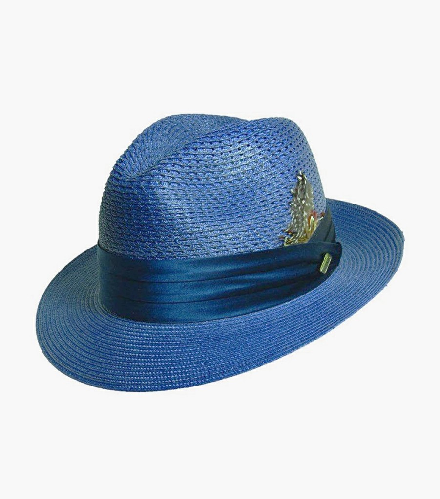 Hats | Stacy Adams Dublin Fedora Poly Braided Pinch Front Hat