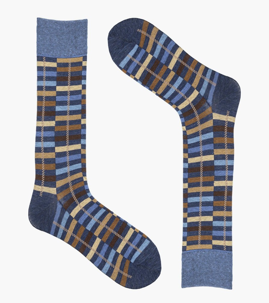 Socks | Stacy Adams Offset Stripe Men\\'S Crew Dress Socks