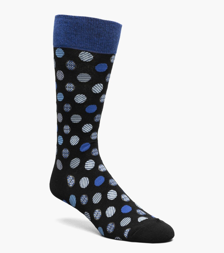 Socks | Stacy Adams Dots Men\\'S Crew Dress Sock