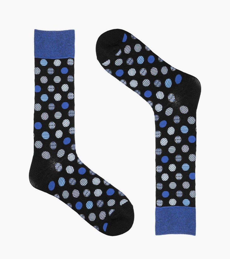 Socks | Stacy Adams Dots Men\\'S Crew Dress Sock