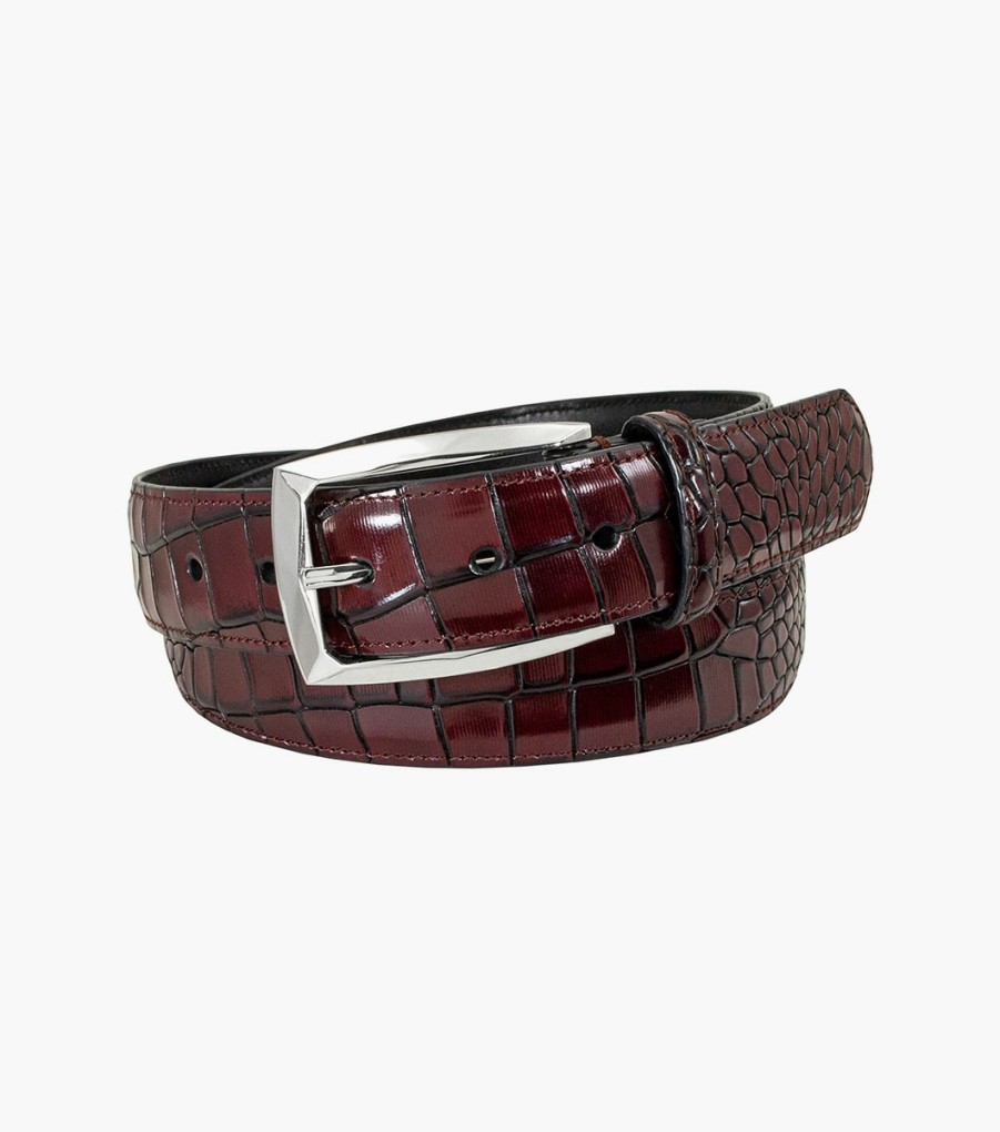 Belts | Stacy Adams Ozzie Xl Croc Emboss Belt