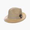 Hats | Stacy Adams Corby Fedora Paper Braid Pinch Front Hat