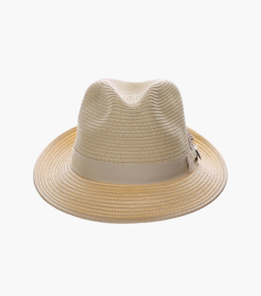 Hats | Stacy Adams Corby Fedora Paper Braid Pinch Front Hat