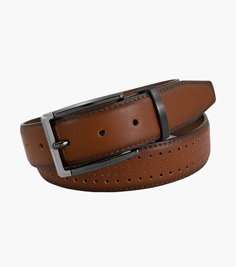 Belts | Stacy Adams Pacer Perf Leather Belt