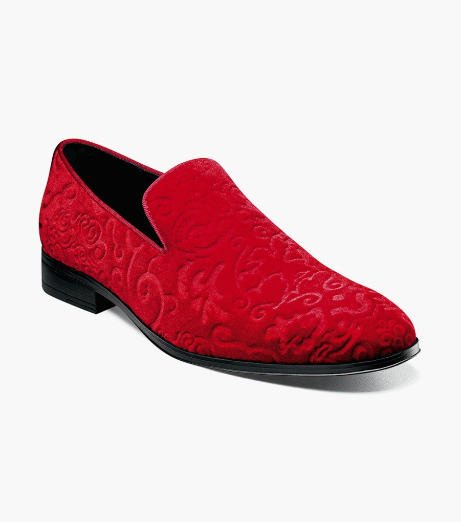 Loafers | Stacy Adams Saunders Debossed Velour Slip On