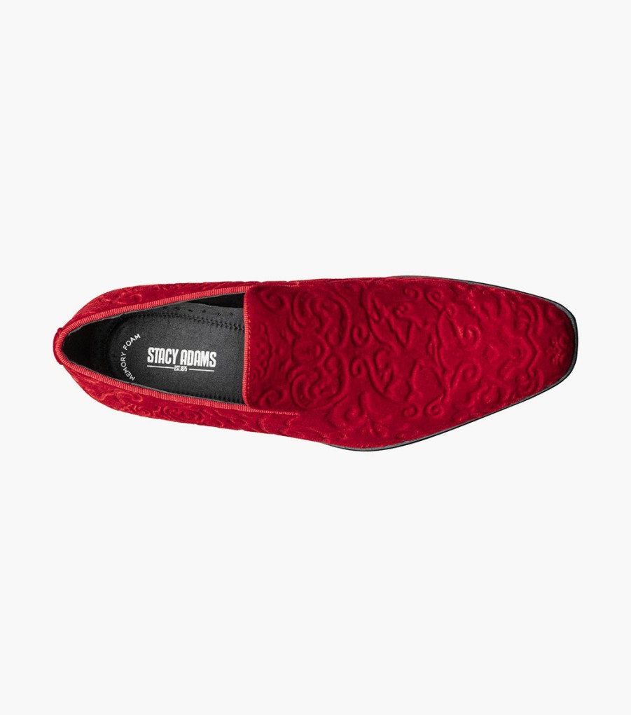 Loafers | Stacy Adams Saunders Debossed Velour Slip On