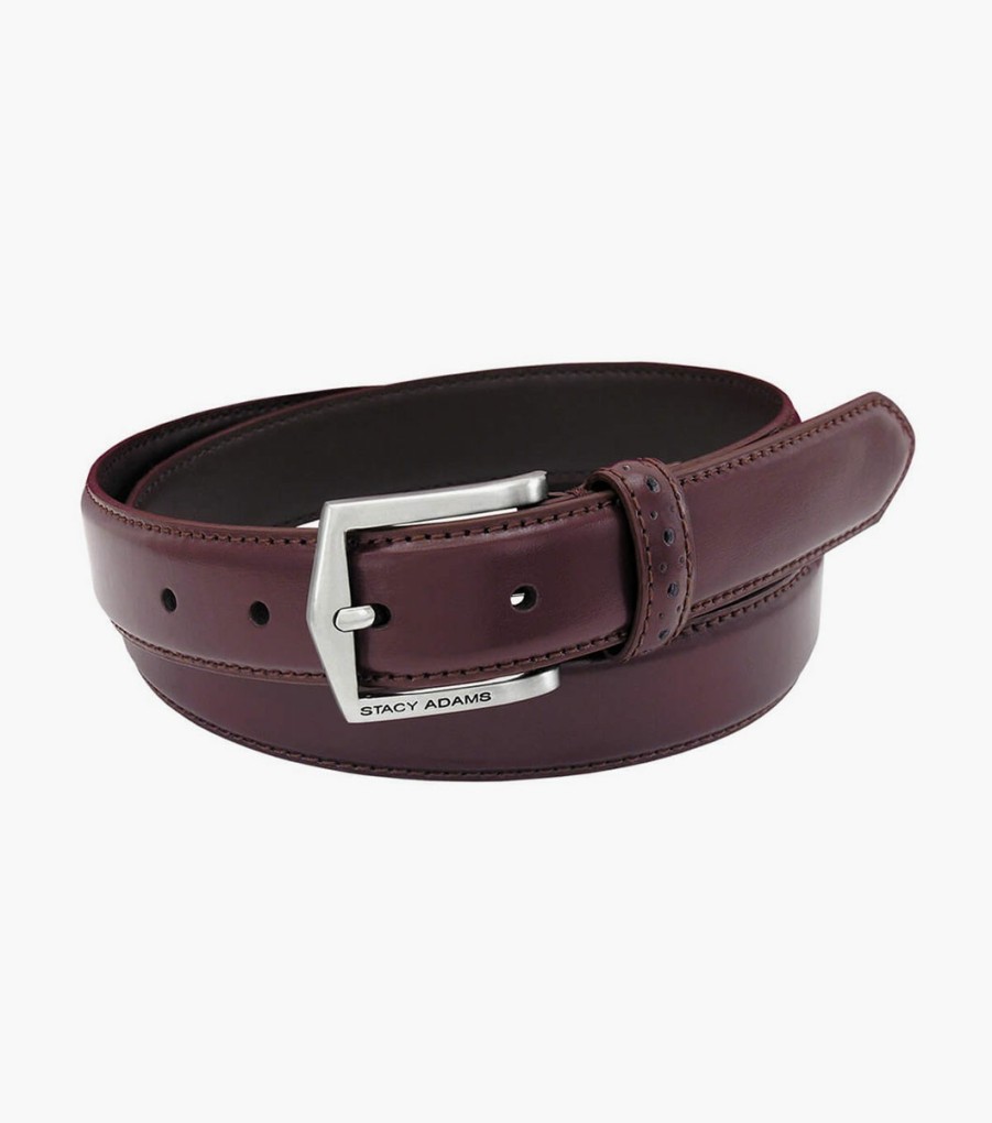 Belts | Stacy Adams Pinseal Perf Strap Genuine Leather Belt