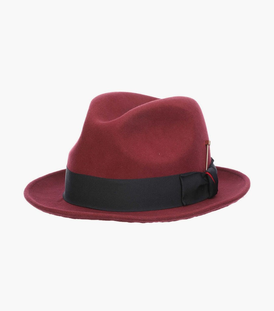 Hats | Stacy Adams Highland Fedora Wool Felt Pinch Front Hat