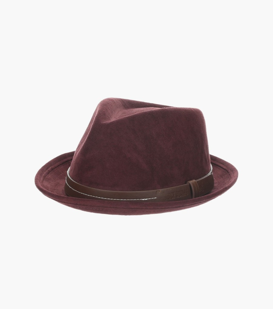 Hats | Stacy Adams Klimt Fedora Suede Pinch Front Hat