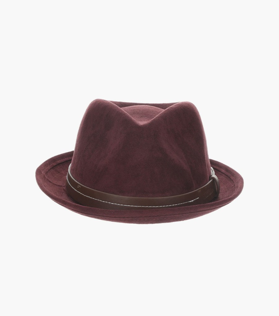 Hats | Stacy Adams Klimt Fedora Suede Pinch Front Hat