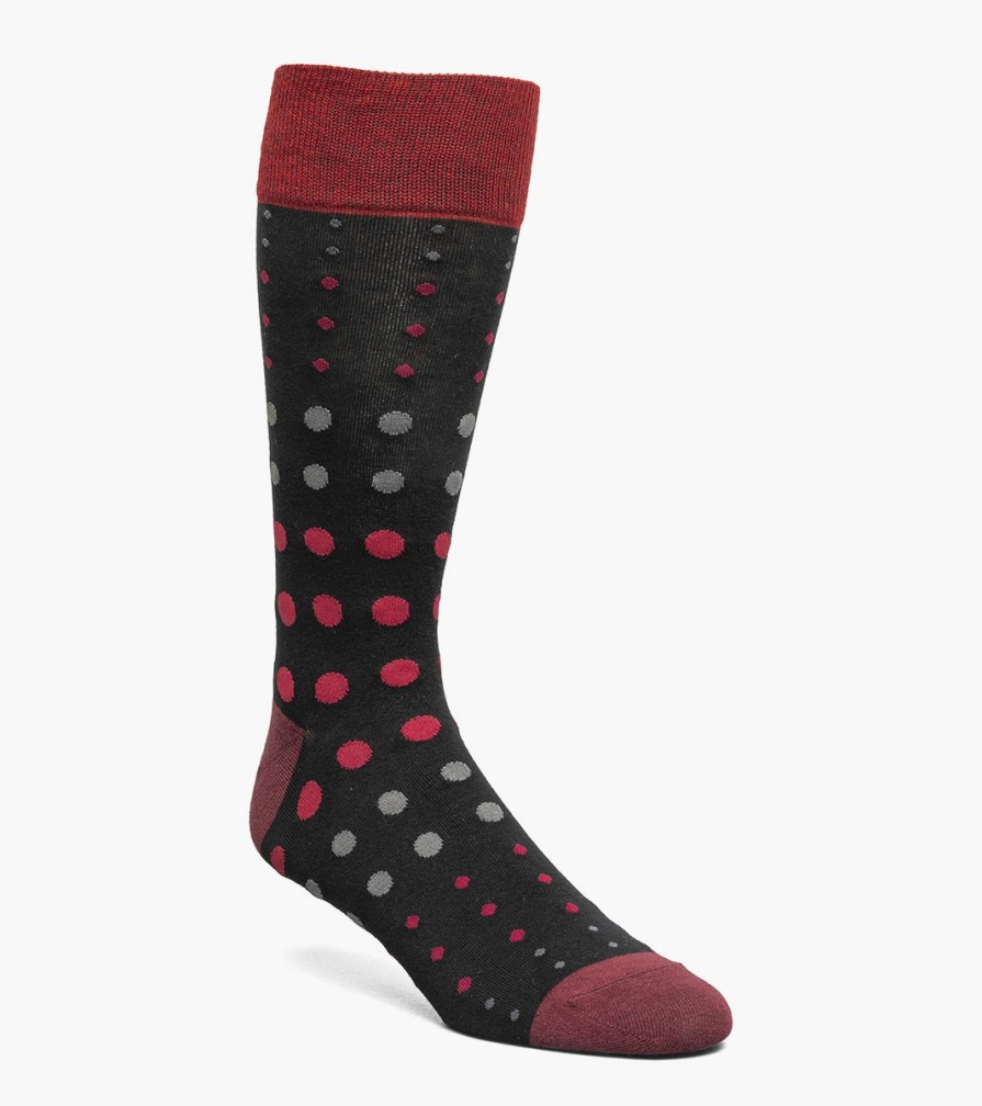 Socks | Stacy Adams Multi-Size Dots Men\\'S Crew Dress Socks