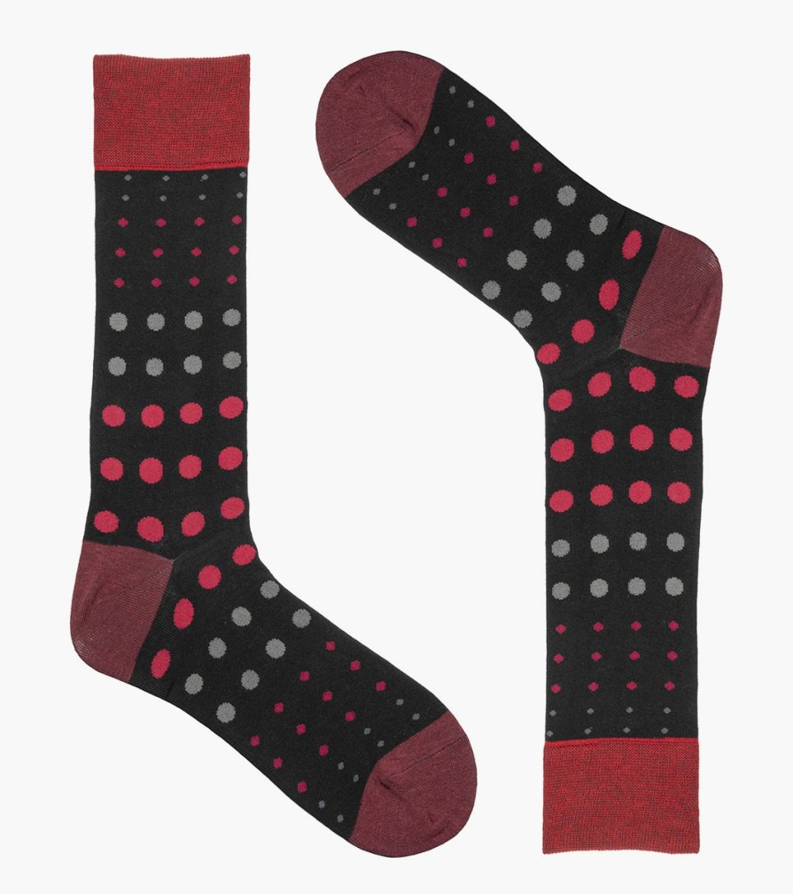 Socks | Stacy Adams Multi-Size Dots Men\\'S Crew Dress Socks