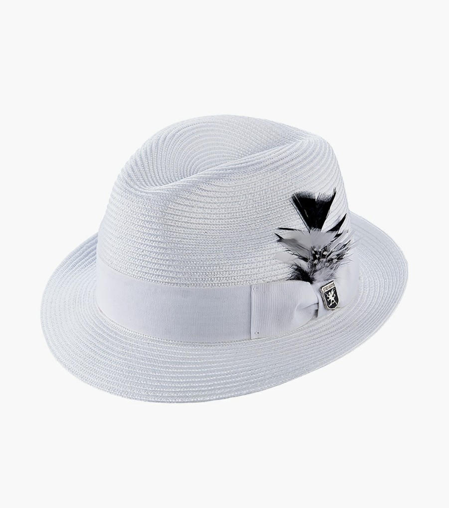 Hats | Stacy Adams Belmont Fedora Poly Braid Pinch Front Hat