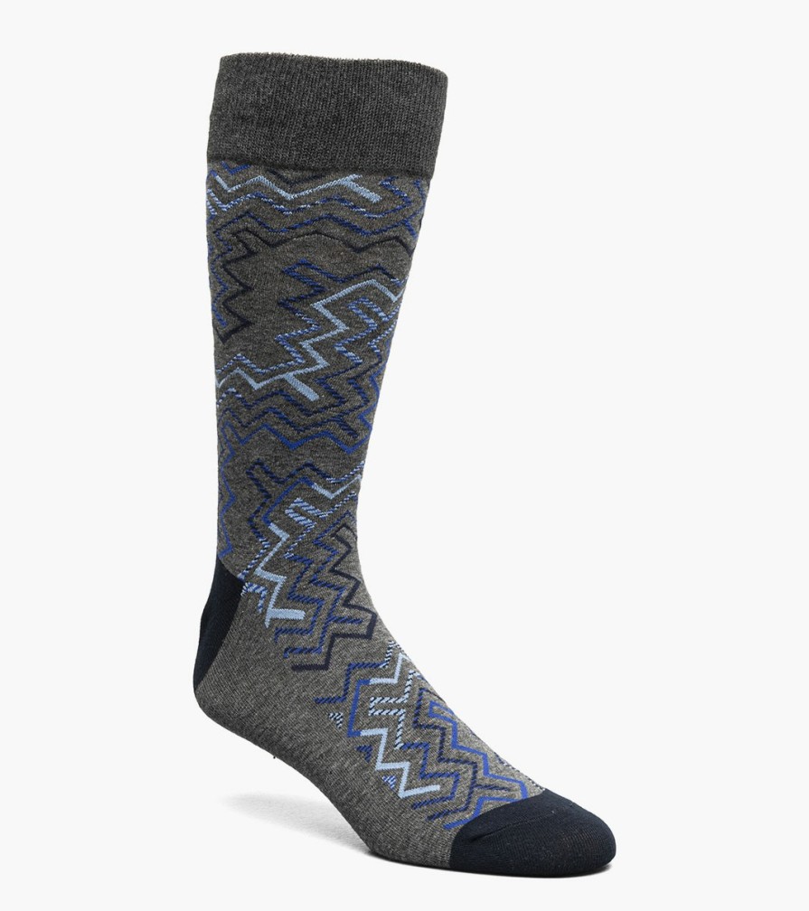 Socks | Stacy Adams Cool Lines Men\\'S Crew Dress Sock