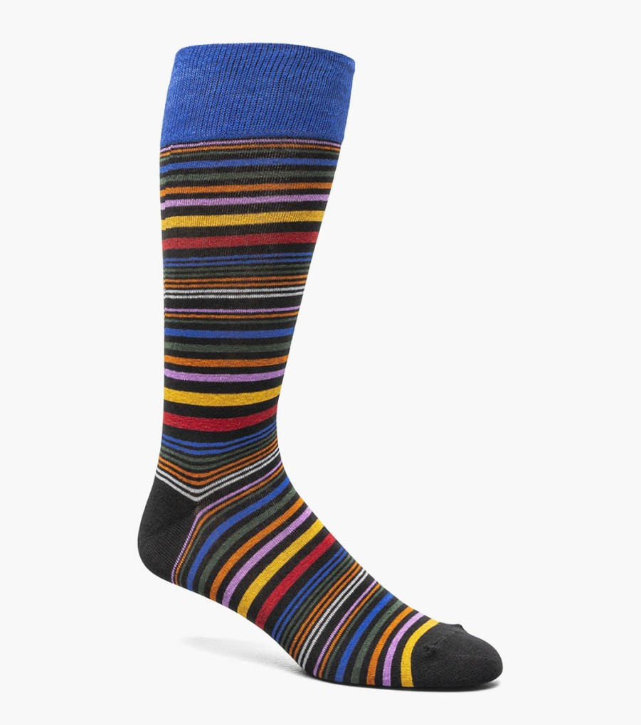 Socks | Stacy Adams Multi Stripe Men\\'S Crew Dress Sock