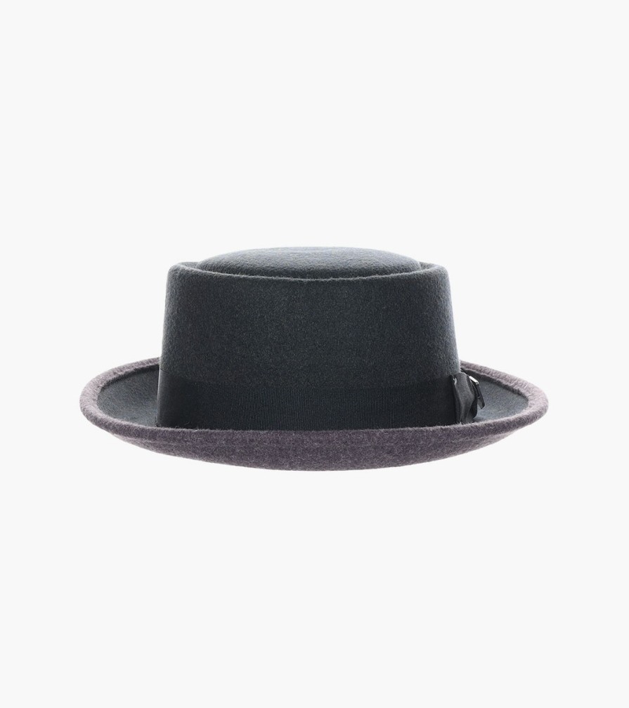 Hats | Stacy Adams Es Pork Pie Provatoknit Flat Top Hat