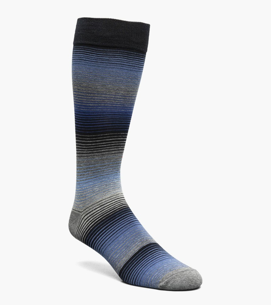 Socks | Stacy Adams Cool Stripe Men\\'S Crew Dress Sock