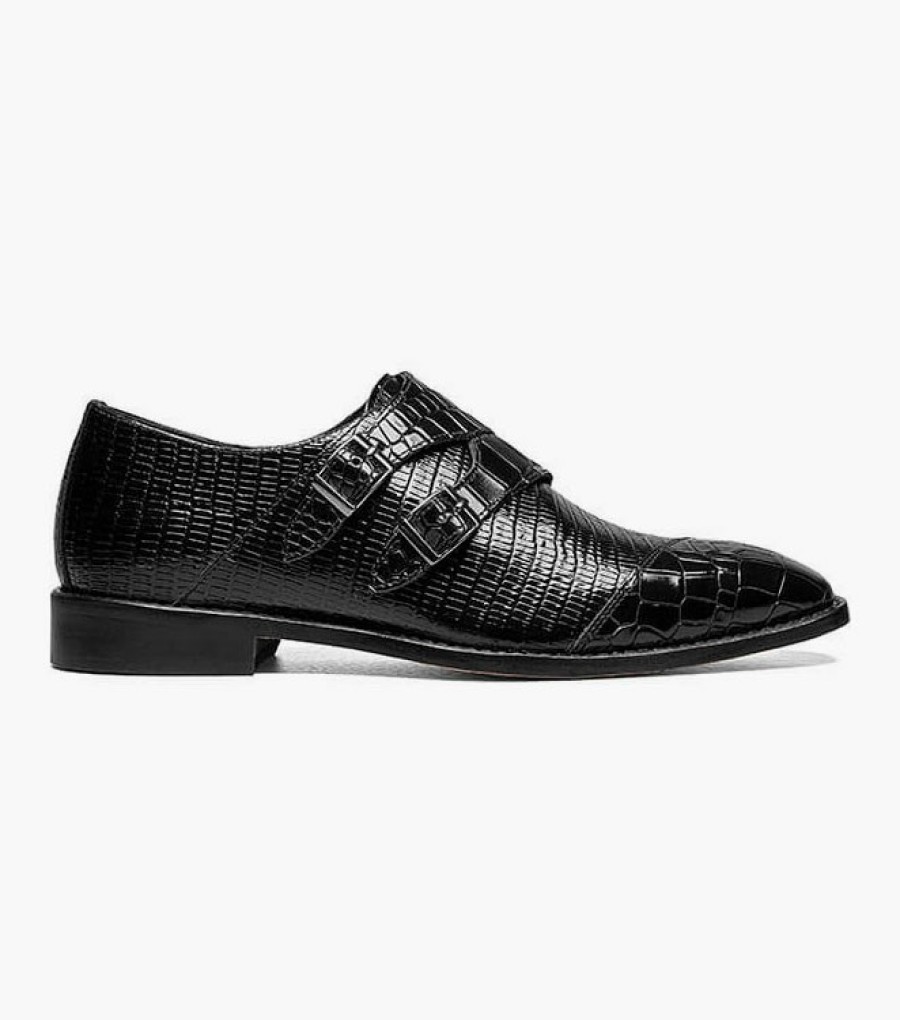 Fashion | Stacy Adams Toscano Leather Sole Angled Cap Toe Double Monk Strap