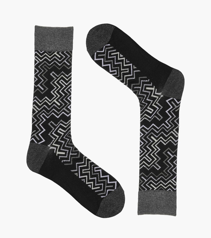 Socks | Stacy Adams Cool Lines Men\\'S Crew Dress Sock