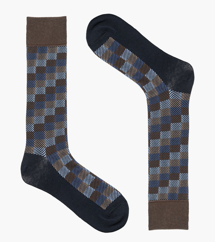 Socks | Stacy Adams Modern Block Men\\'S Crew Dress Socks