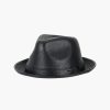 Hats | Stacy Adams Halden Fedora Vegan Leather Pinch Front Hat