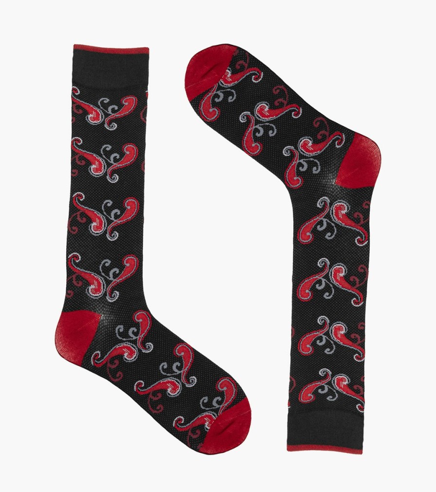 Socks | Stacy Adams Cool Paisley Men\\'S Crew Dress Sock