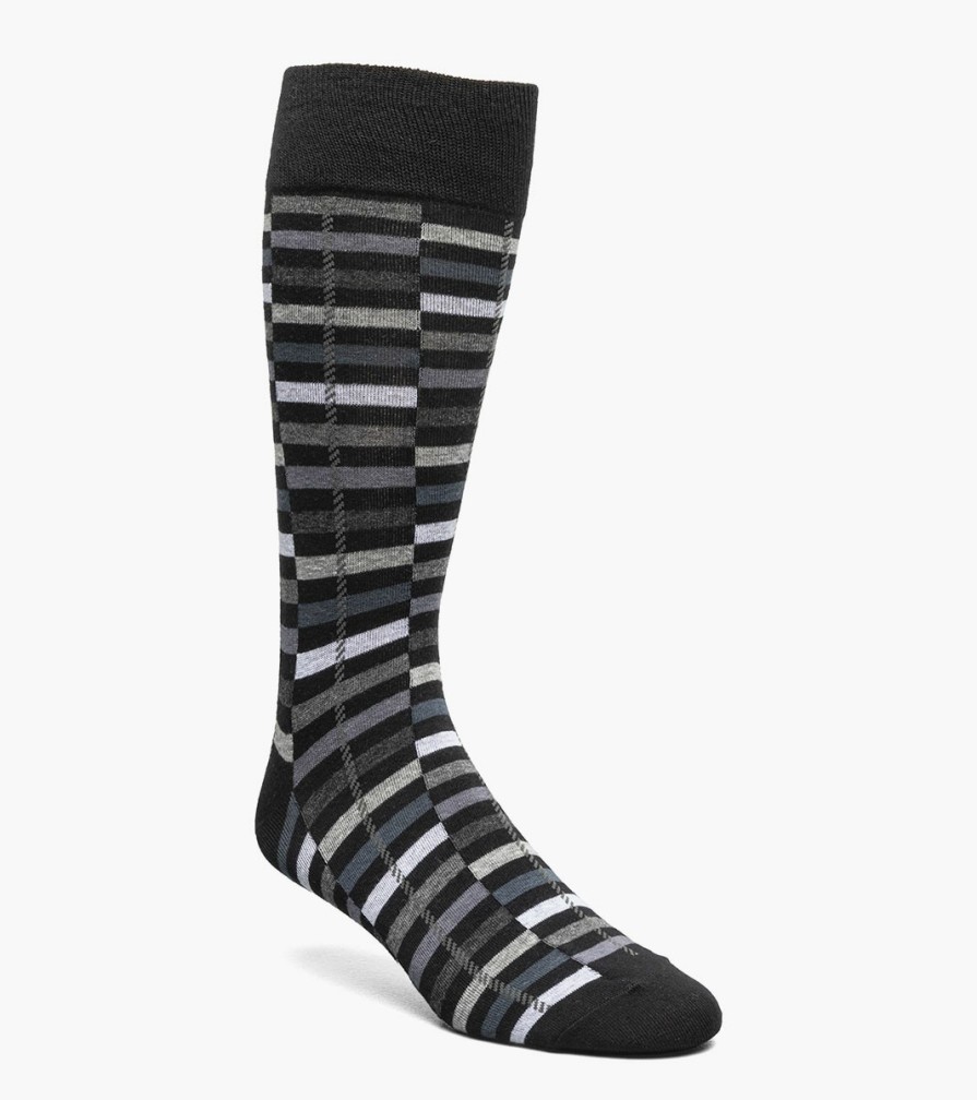 Socks | Stacy Adams Offset Stripe Men\\'S Crew Dress Socks