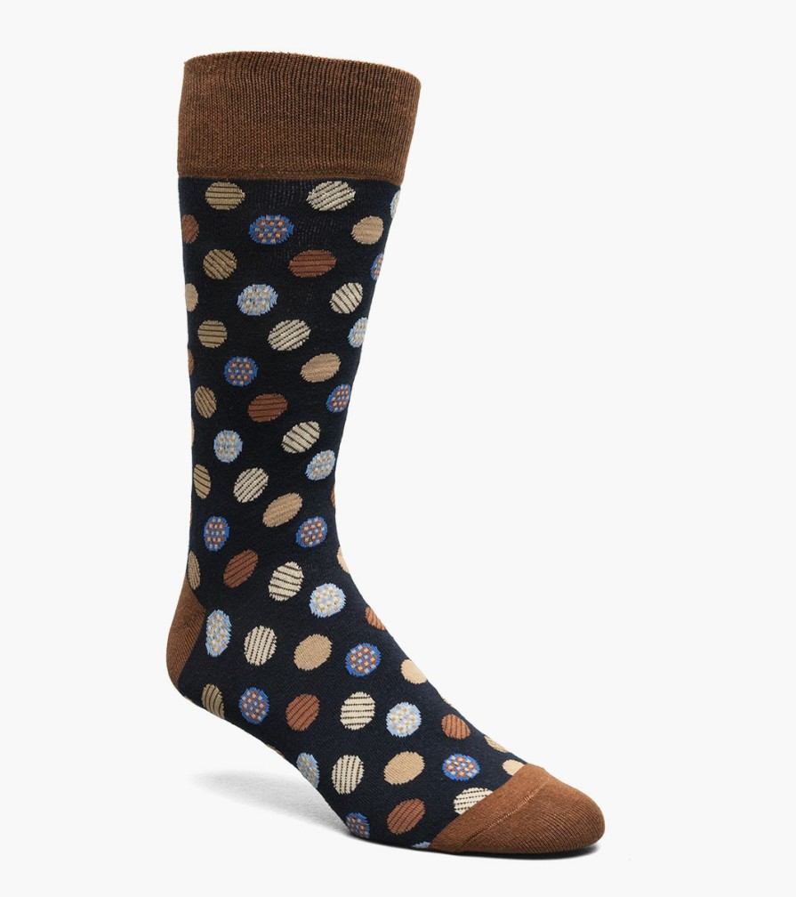 Socks | Stacy Adams Dots Men\\'S Crew Dress Sock