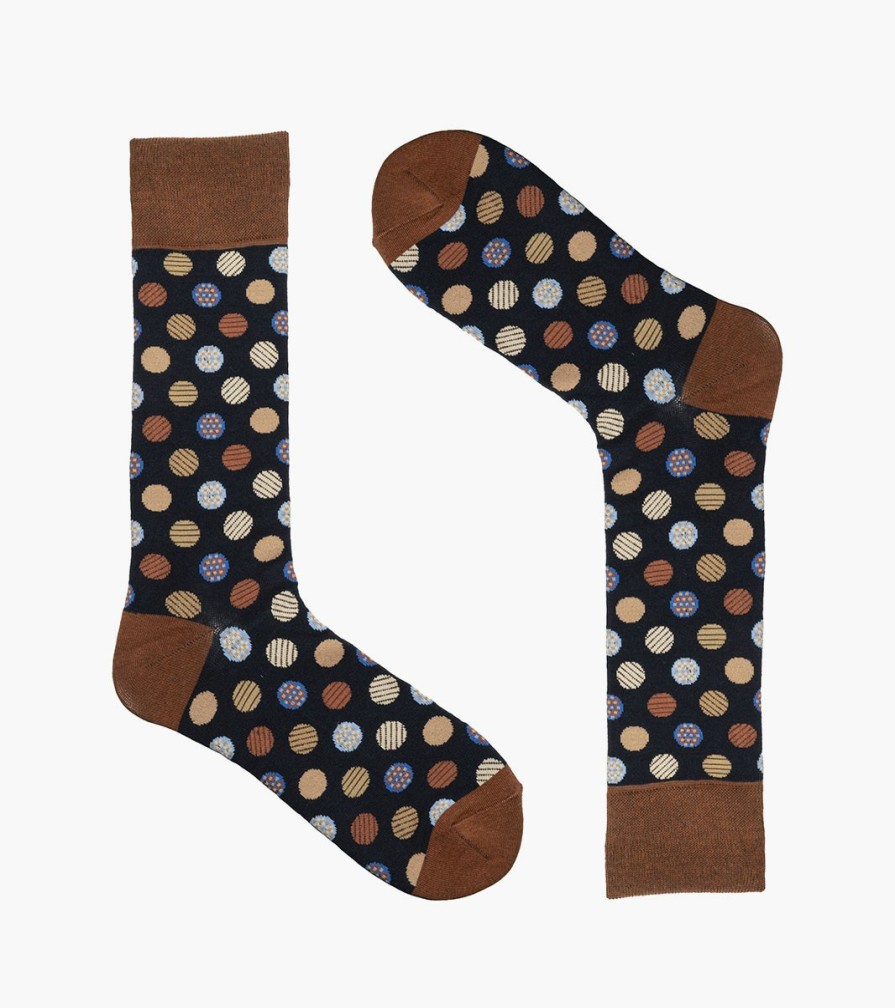 Socks | Stacy Adams Dots Men\\'S Crew Dress Sock