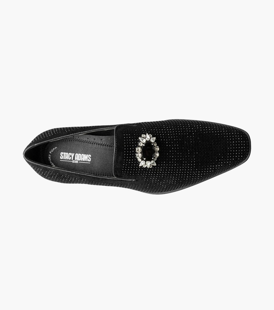 Loafers | Stacy Adams Spark Brooch & Rhinestone Slip On