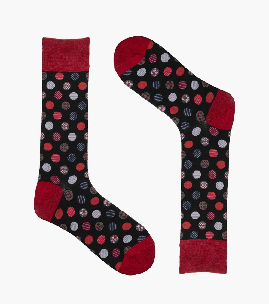 Socks | Stacy Adams Dots Men\\'S Crew Dress Sock