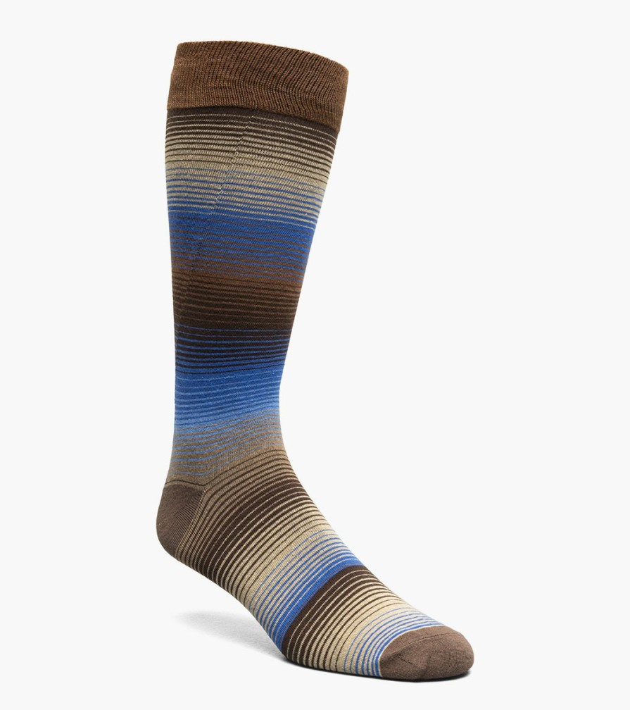 Socks | Stacy Adams Cool Stripe Men\\'S Crew Dress Sock