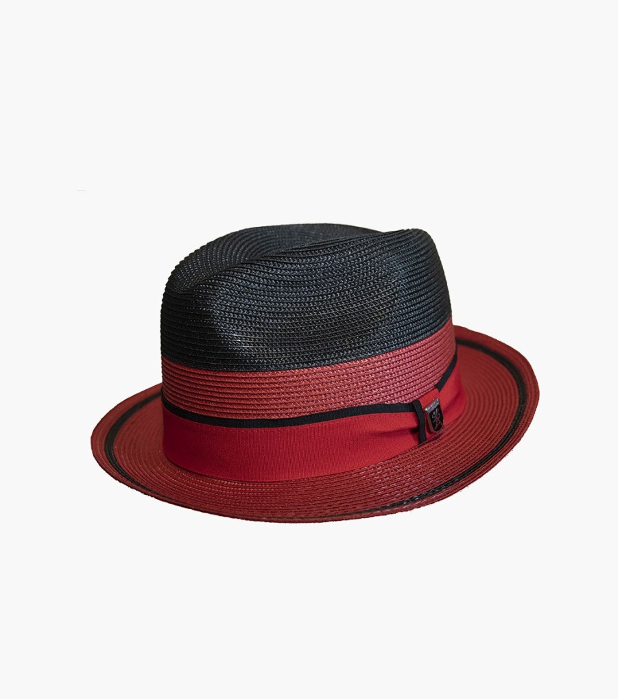 Hats | Stacy Adams Morven Fedora Poly Braid Pinch Front Hat