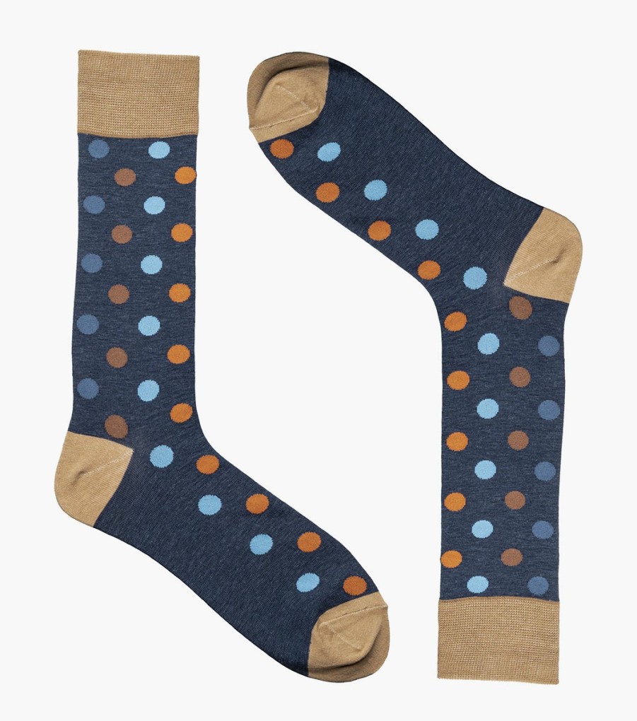 Socks | Stacy Adams Oversize Dots Men\\'S Crew Dress Sock