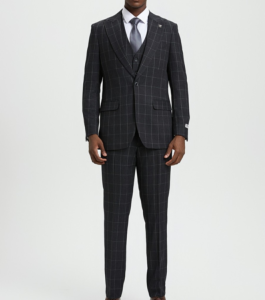 Suits | Stacy Adams Tennant 3 Piece Vested Suit