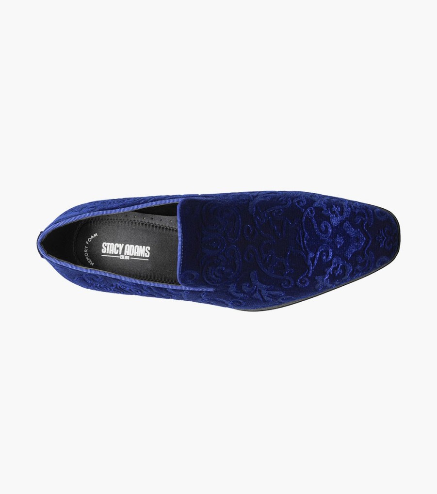 Loafers | Stacy Adams Saunders Debossed Velour Slip On