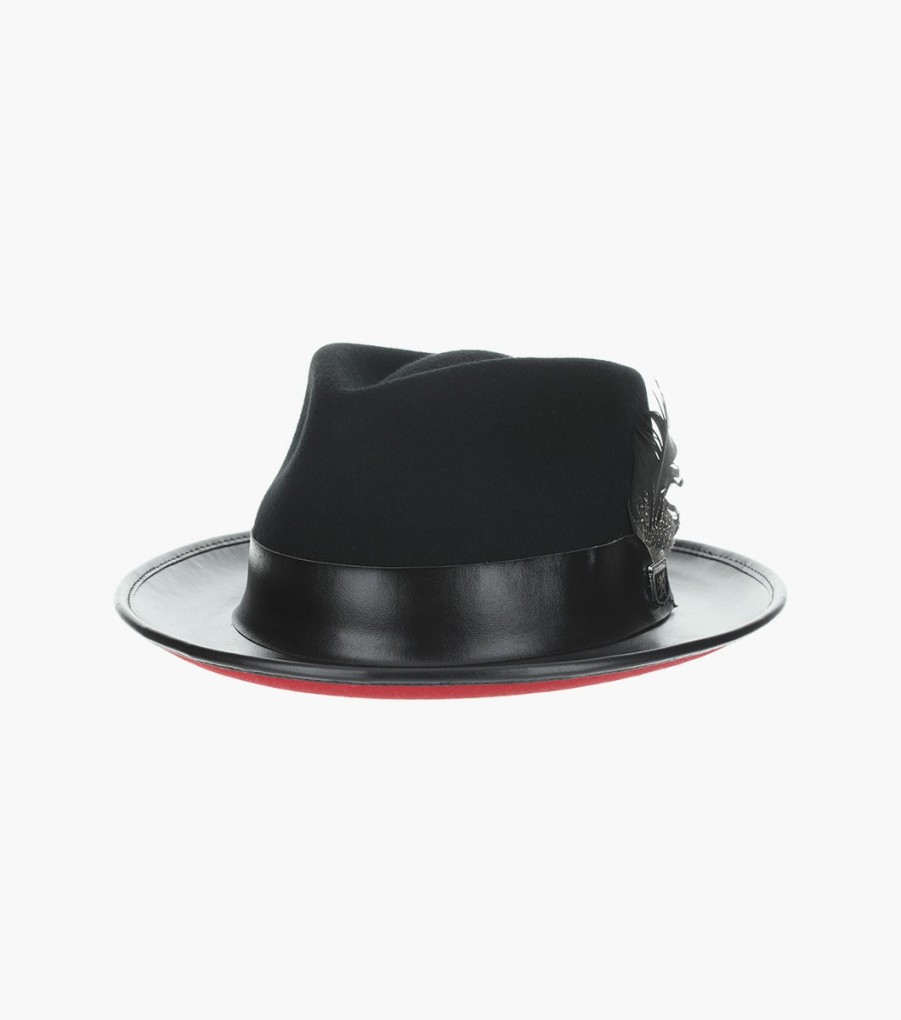 Hats | Stacy Adams Provo Fedora Wool Felt Pinch Front Hat