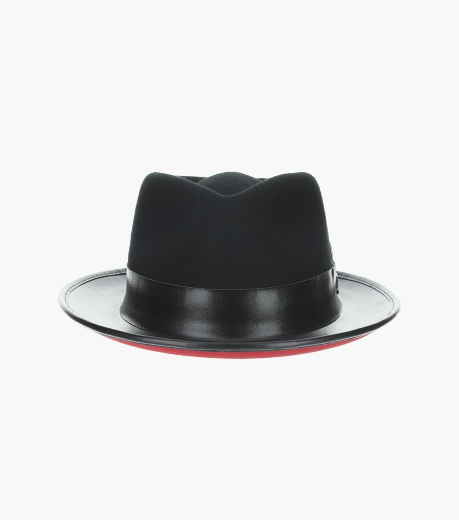 Hats | Stacy Adams Provo Fedora Wool Felt Pinch Front Hat