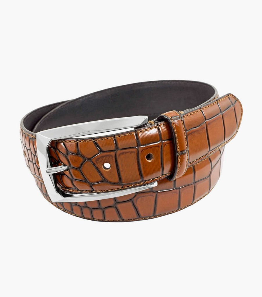 Belts | Stacy Adams Ozzie Croc Emboss Belt