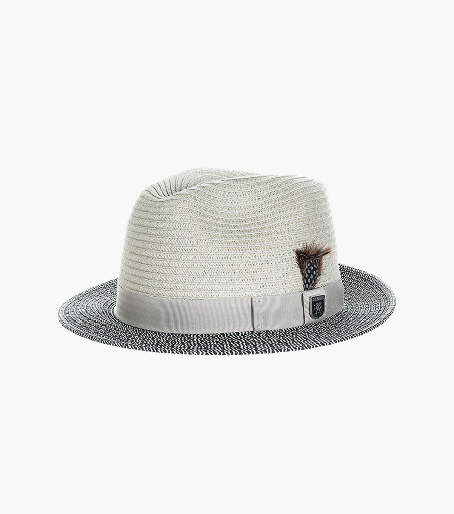 Hats | Stacy Adams Lamonte Fedora Paper Braid Pinch Front Hat