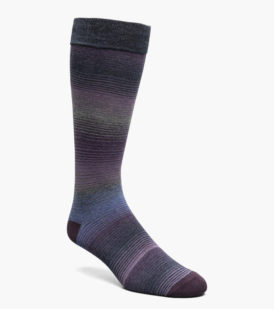 Socks | Stacy Adams Cool Stripe Men\\'S Crew Dress Sock