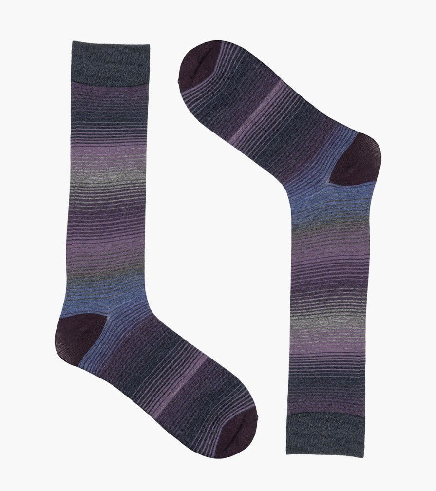 Socks | Stacy Adams Cool Stripe Men\\'S Crew Dress Sock