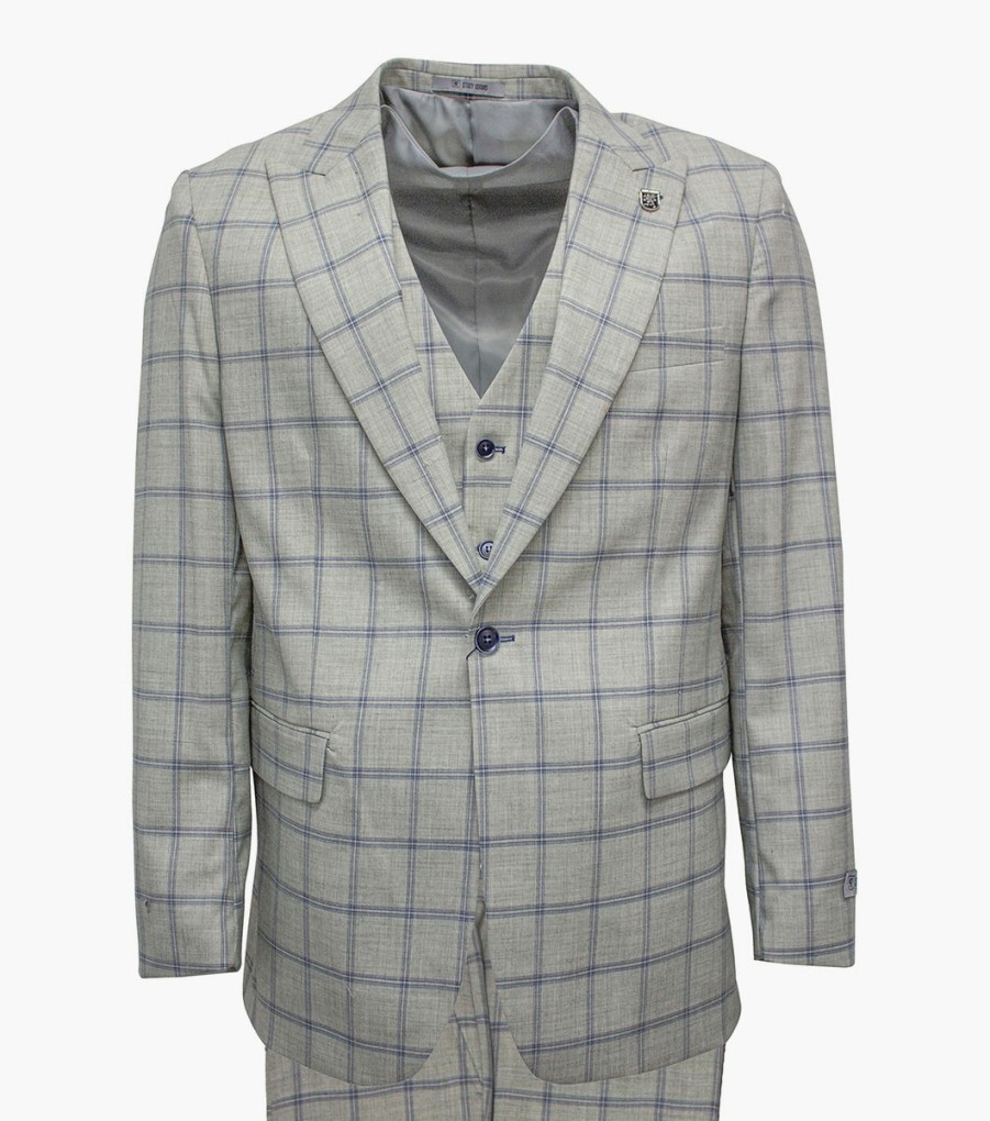 Suits | Stacy Adams Lloyd 3 Piece Vested Suit