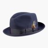 Hats | Stacy Adams Clifton Fedora Wool Pinch Front Hat