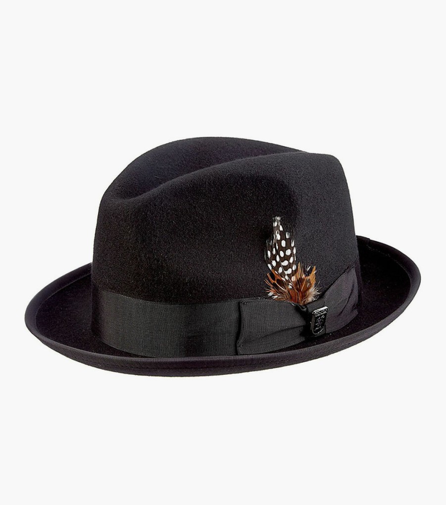 Hats | Stacy Adams Clifton Fedora Wool Pinch Front Hat