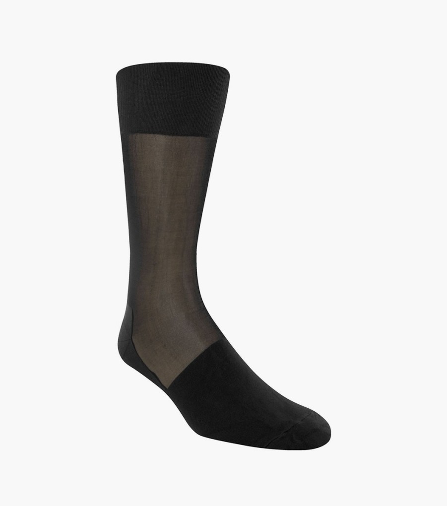 Socks | Stacy Adams Silky Sheer Men\\'S Crew Dress Sock