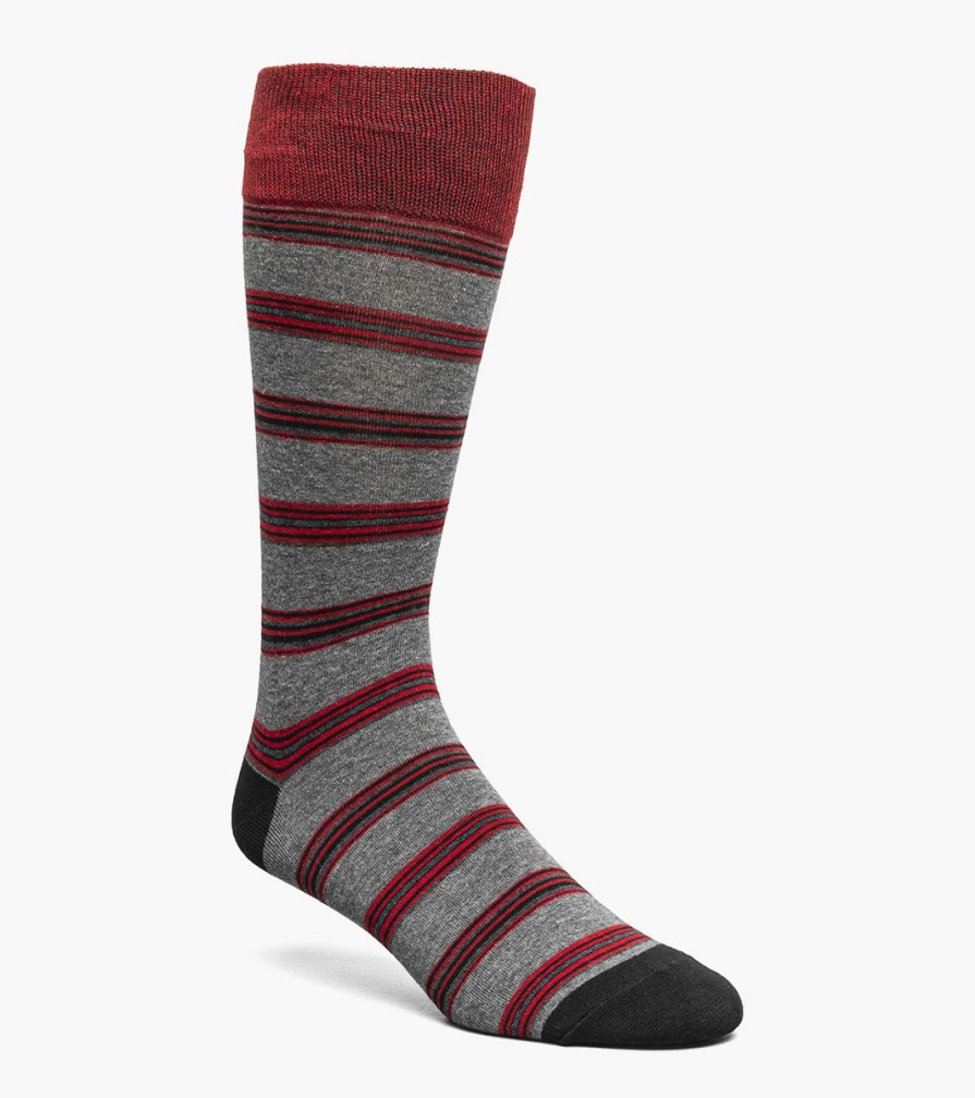 Socks | Stacy Adams Mini Stripe Men\\'S Crew Dress Socks